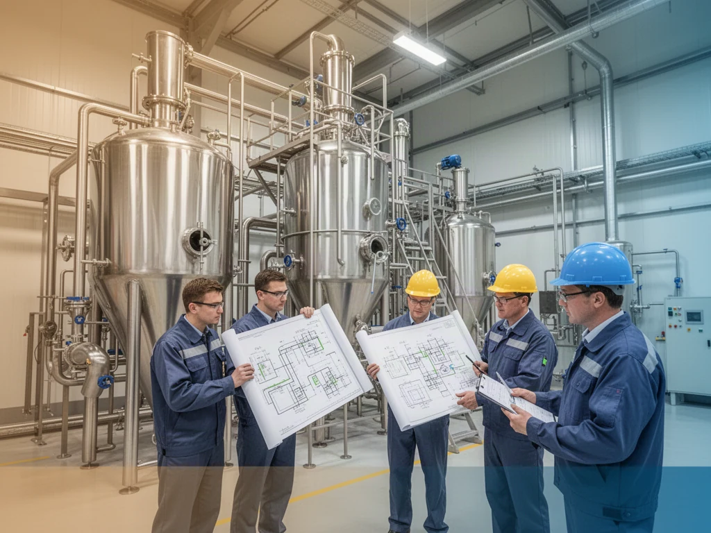 Illustrative plant engineering and powder process systems